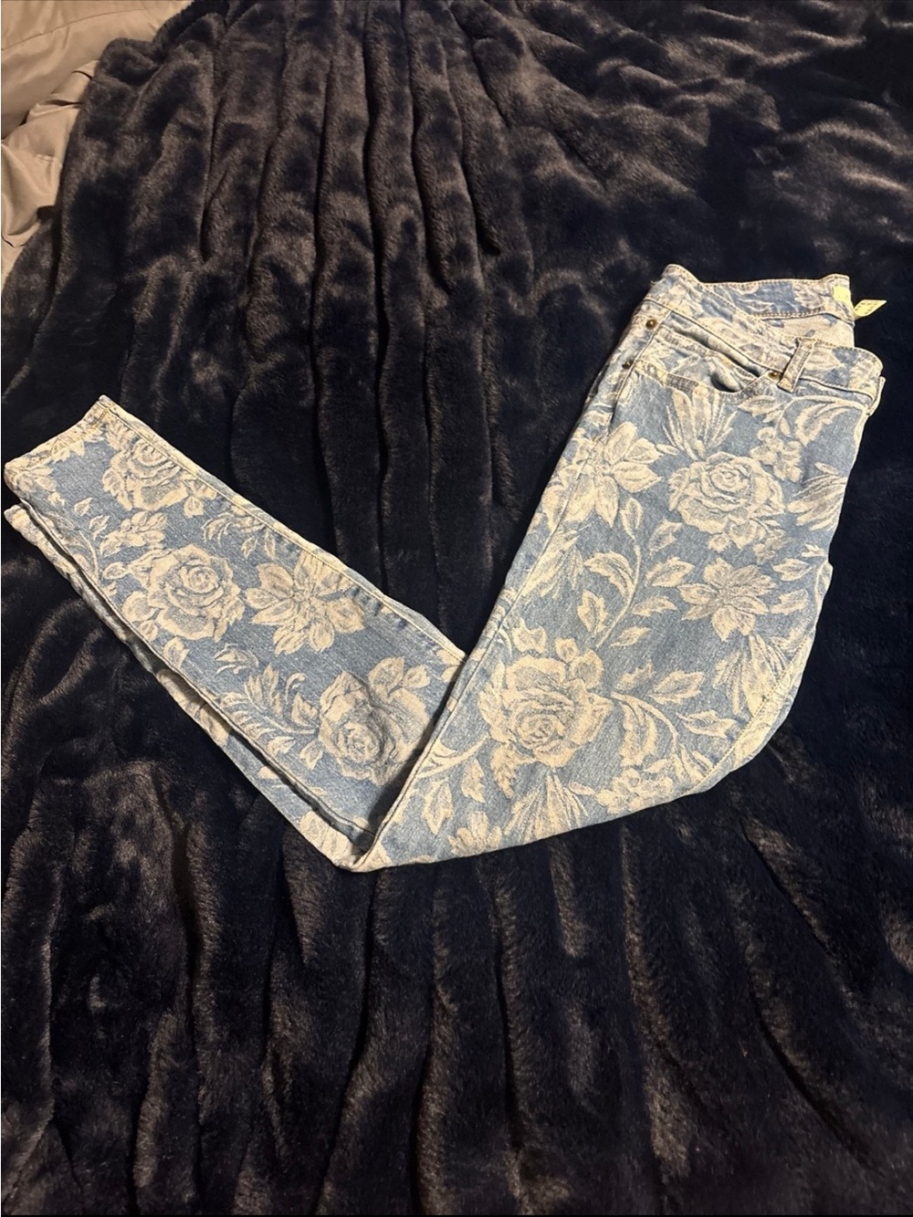 life in progress Light Blue Floral Skinny Jeans